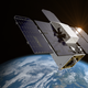 Rendering of the Planet Labs Tanager hyperspectral satellite.